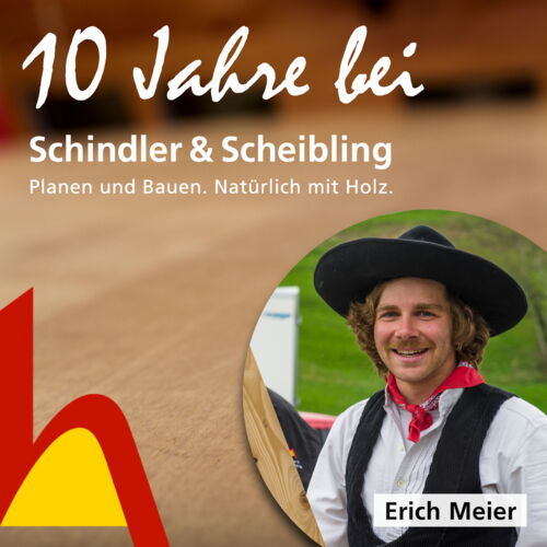 Erich Meier arbeitet seit 10 Jahren bei Schindler & Scheibling